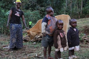 Caroline Chelangat Caroline Chelangat with her children